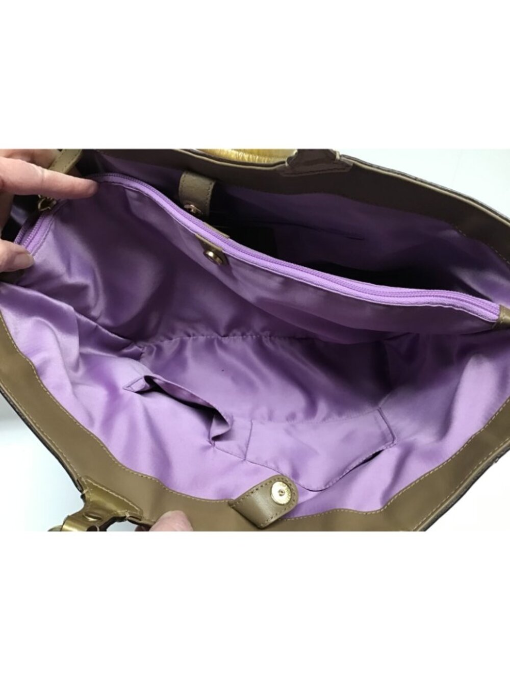 Coach Carly Tote F16180 Patchwork Embossed Metallic with Signature Tag - Picture 9 of 16